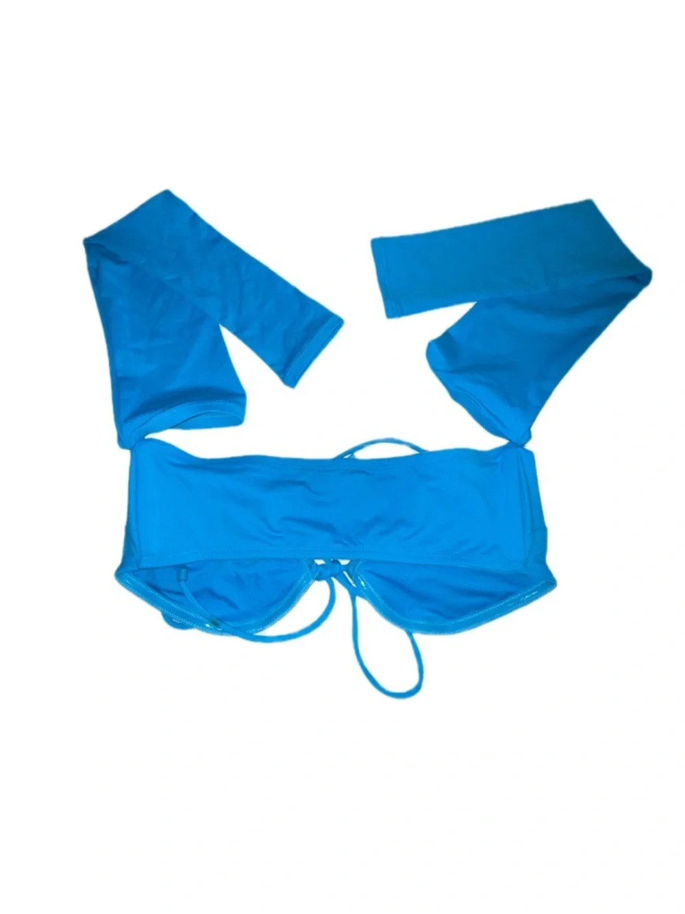 SKIMS NWT Blue Recycled Bikini Top Size M Swimwear summer beach